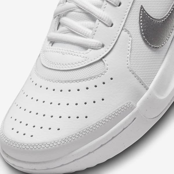 Zapatillas Tenis Nike NikeCourt Zoom Lite 3 Mujer Blancas Metal Plateadas | NK863RVQ