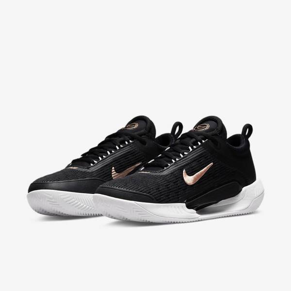 Zapatillas Tenis Nike NikeCourt Zoom NXT Clay Court Mujer Negras Blancas Gris Oscuro Metal Rojas Marrones | NK634TZW