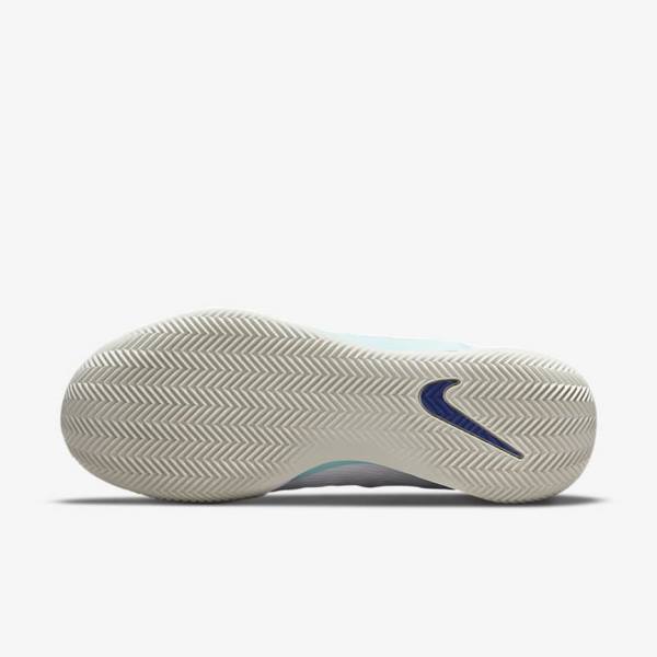 Zapatillas Tenis Nike NikeCourt Zoom NXT Clay Court Hombre Blancas Beige Claro Turquesa Azul Real Azules | NK923KUV