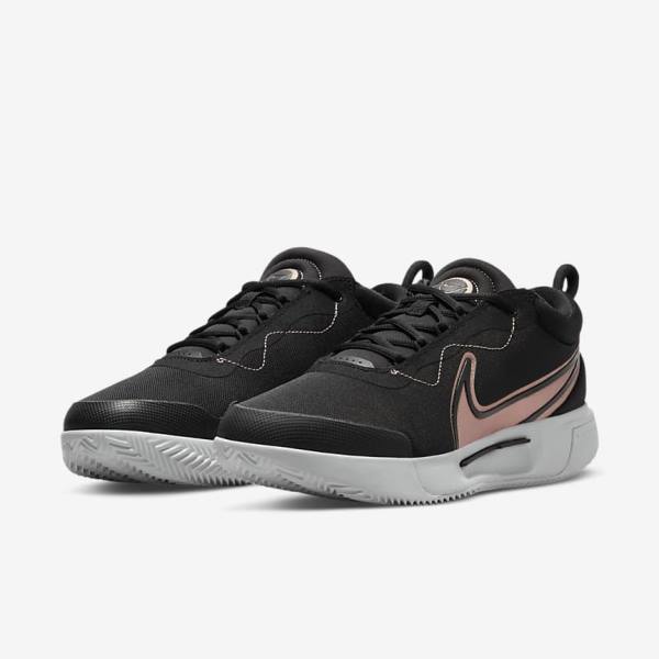 Zapatillas Tenis Nike NikeCourt Zoom Pro Clay Court Mujer Negras Blancas Metal Rojas Marrones | NK154CNV