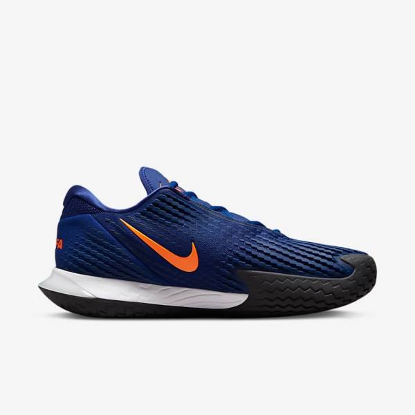 Zapatillas Tenis Nike NikeCourt Zoom Vapor Cage 4 Rafa Hard Court Hombre Azul Real Azules Naranjas Negras Blancas | NK097APC