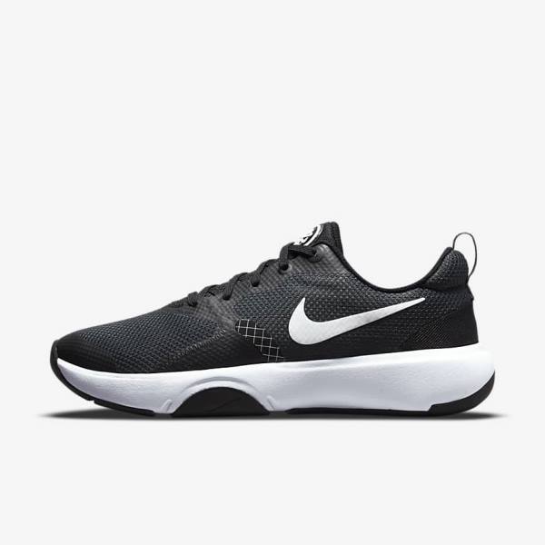 Zapatillas Training Nike City Rep TR Mujer Negras Gris Oscuro Blancas | NK809XYM