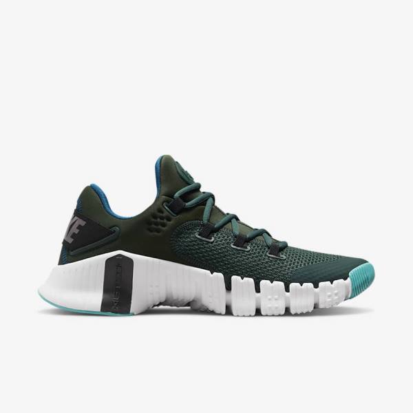 Zapatillas Training Nike Free Metcon 4 Hombre Verde Negras Blancas | NK281MGF