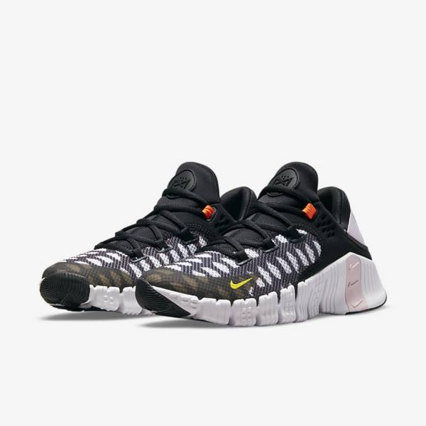 Zapatillas Training Nike Free Metcon 4 Hombre Negras Blancas Azules Amarillo | NK730RQV