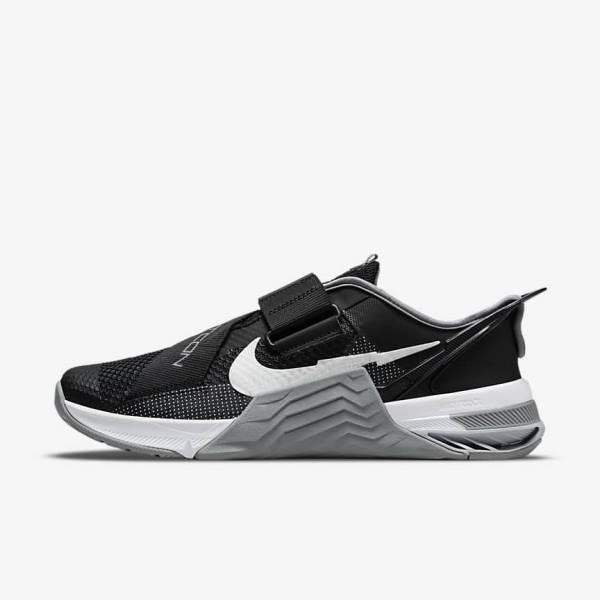 Zapatillas Training Nike Metcon 7 FlyEase Hombre Negras Gris Blancas Plateadas | NK341BMG