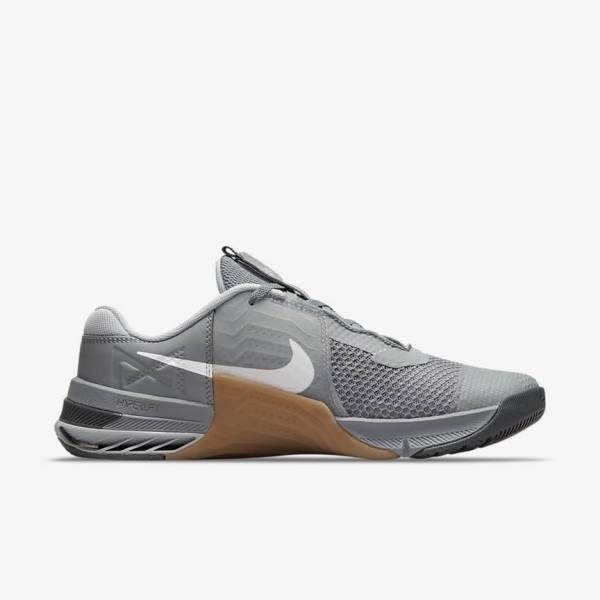 Zapatillas Training Nike Metcon 7 Hombre Gris Marrones Gris Oscuro Blancas | NK120LNX