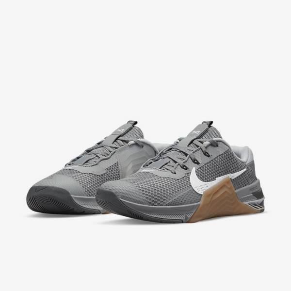 Zapatillas Training Nike Metcon 7 Hombre Gris Marrones Gris Oscuro Blancas | NK120LNX