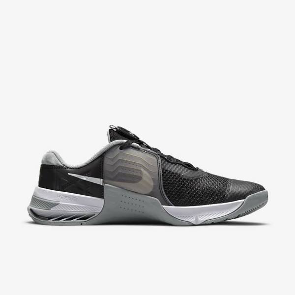 Zapatillas Training Nike Metcon 7 Hombre Negras Gris Blancas Plateadas | NK476GTF