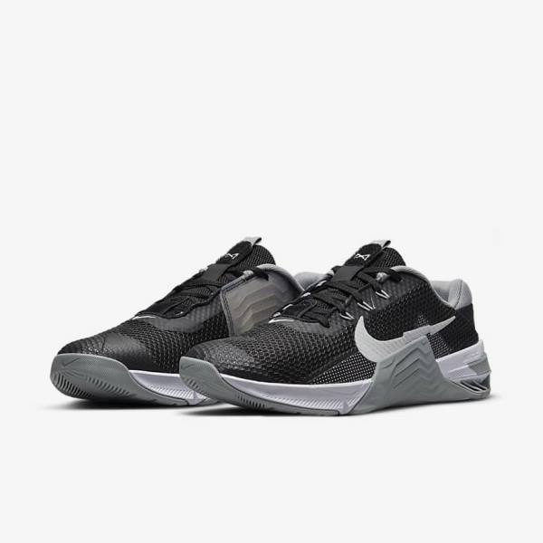 Zapatillas Training Nike Metcon 7 Hombre Negras Gris Blancas Plateadas | NK476GTF