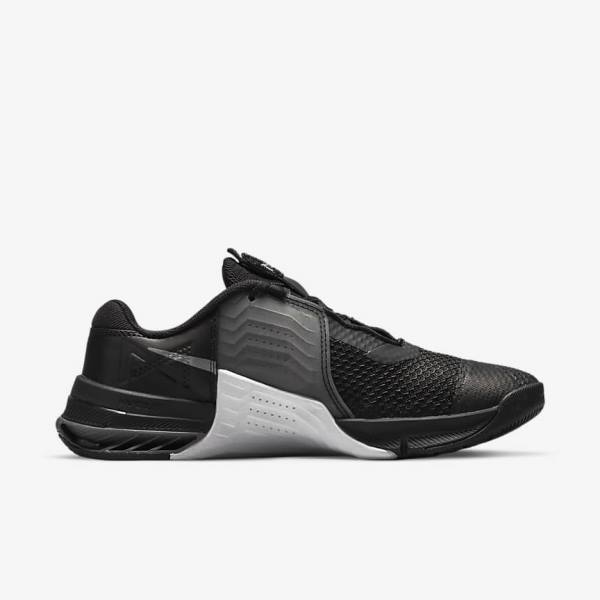 Zapatillas Training Nike Metcon 7 Mujer Negras Blancas Gris Metal Gris Oscuro | NK174AFJ