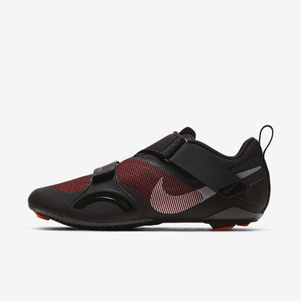 Zapatillas Training Nike SuperRep Cycle Indoor Cycling Hombre Negras Rojas Metal Plateadas | NK913IYP