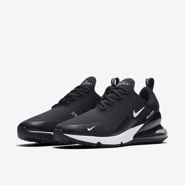 Zapatos De Golf Nike Air Max 270 G Mujer Negras Blancas | NK684ZLM