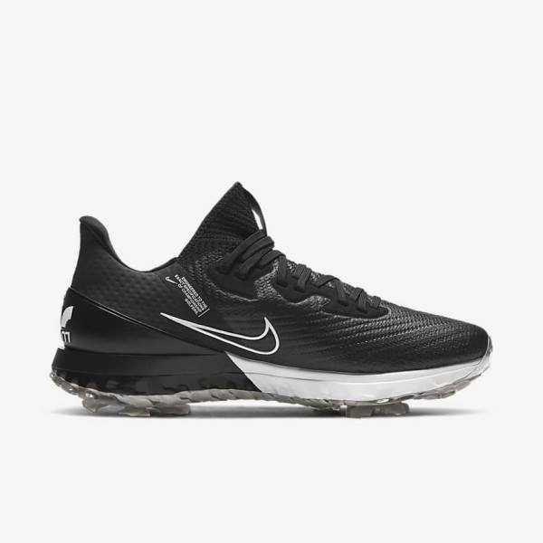 Zapatos De Golf Nike Air Zoom Infinity Tour Mujer Negras Blancas | NK421NPM