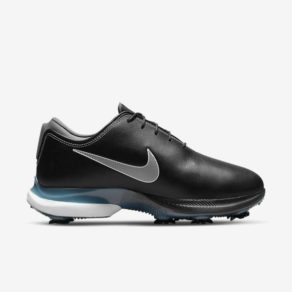 Zapatos De Golf Nike Air Zoom Victory Tour 2 Mujer Negras Metal Azules Gris Blancas | NK485BTI