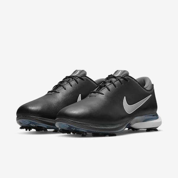 Zapatos De Golf Nike Air Zoom Victory Tour 2 Mujer Negras Metal Azules Gris Blancas | NK485BTI