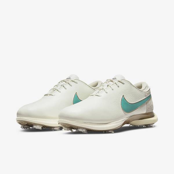 Zapatos De Golf Nike Air Zoom Victory Tour 2 Mujer Blancas Marrones Claro Turquesa | NK534MDB