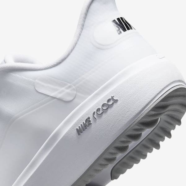 Zapatos De Golf Nike React Ace Tour Mujer Blancas Gris Claro Negras | NK295YPM