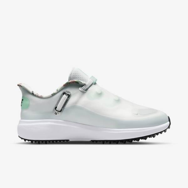 Zapatos De Golf Nike React Ace Tour Mujer Blancas Plateadas Verde Menta Negras | NK327ZJW