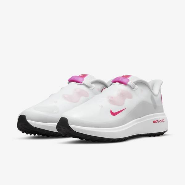 Zapatos De Golf Nike React Ace Tour Mujer Blancas Negras Rosas | NK602NHU