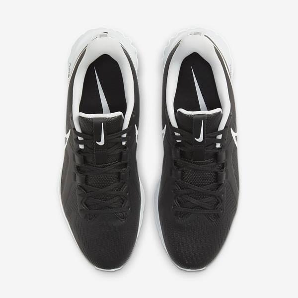 Zapatos De Golf Nike React Infinity Pro Hombre Negras Metal Plateadas Blancas | NK046WLV