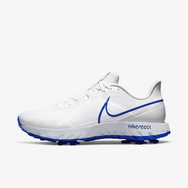 Zapatos De Golf Nike React Infinity Pro Mujer Blancas Plateadas Azules | NK271JAV