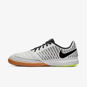 Botas de fútbol Nike Lunar Gato II IC Indoor Court Hombre Blancas Amarillo Negras | NK179DAO