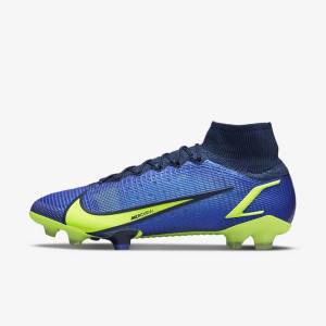 Botas de fútbol Nike Mercurial Superfly 8 Elite FG Firm-Grounds Mujer Azules | NK623NZA