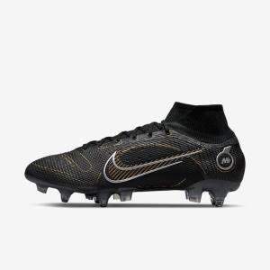 Botas de fútbol Nike Mercurial Superfly 8 Elite SG-PRO Anti-Clog Traction Soft-Ground Mujer Negras Metal Plateadas Gris Metal Doradas | NK713DIP