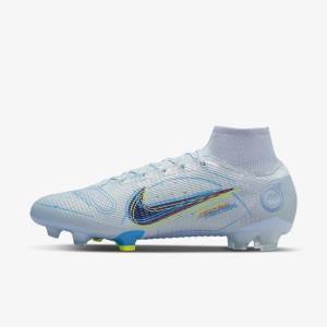 Botas de fútbol Nike Mercurial Superfly 8 Elite FG Firm-Grounds Mujer Gris Azules Claro Azules | NK824BOW