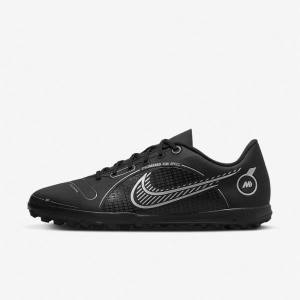 Botas de fútbol Nike Mercurial Vapor 14 Club TF Turf Hombre Negras Gris Metal Plateadas | NK264ICZ