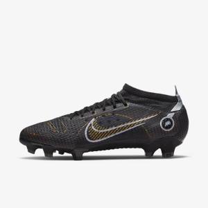 Botas de fútbol Nike Mercurial Vapor 14 Pro FG Firm-Ground Hombre Negras Metal Plateadas Gris Metal Doradas | NK537VRN