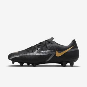 Botas de fútbol Nike Phantom GT2 Academy MG Multi-Ground Hombre Negras Metal Doradas Gris Oscuro Metal Gris Oscuro | NK412CEB