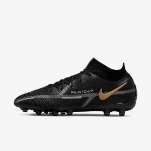 Botas de fútbol Nike Phantom GT2 Dynamic Fit Elite AG-Pro Artificial-Grass Hombre Negras Metal Doradas Metal Plateadas Metal Gris Oscuro | NK308GTL