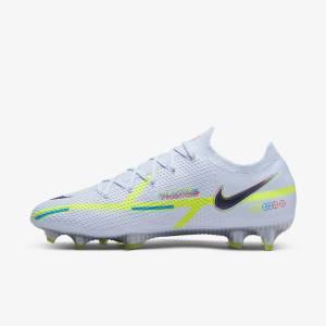 Botas de fútbol Nike Phantom GT2 Elite FG Firm-Ground Mujer Gris Azules Claro | NK895LXZ