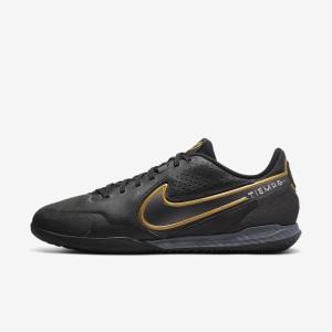 Botas de fútbol Nike React Tiempo Legend 9 Pro IC Indoor-Court Mujer Negras Gris Oscuro Metal Doradas Metal Gris Oscuro | NK176DCM