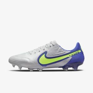 Botas de fútbol Nike Tiempo Legend 9 Elite FG Firm-Ground Mujer Gris Azules | NK103TLF