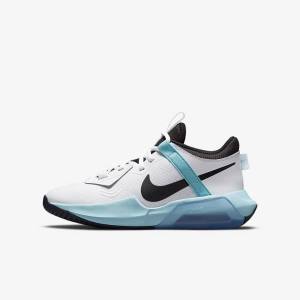 Zapatillas Baloncesto Nike Air Zoom Crossover Older Niños Blancas Negras | NK640MTZ