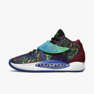 Zapatillas Baloncesto Nike KD14 NRG Hombre Azules Azul Real Azules Verde Claro | NK315FRW