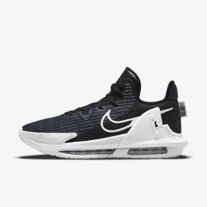 Zapatillas Baloncesto Nike LeBron Witness 6 Hombre Negras Obsidian Oscuro Blancas | NK491RUV