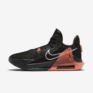 Zapatillas Baloncesto Nike LeBron Witness 6 Mujer Negras Rojas Metal Plateadas | NK570AZU