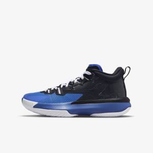 Zapatillas Baloncesto Nike Zion 1 Older Niños Negras Azul Real Blancas | NK135QTR