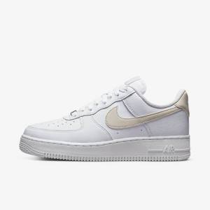 Zapatillas Nike Air Force 1 07 Next Nature Mujer Blancas Metal Doradas Marrones Claro | NK560ZBY