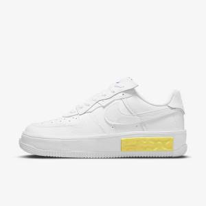 Zapatillas Nike Air Force 1 Fontanka Mujer Blancas Amarillo Blancas | NK789VOY