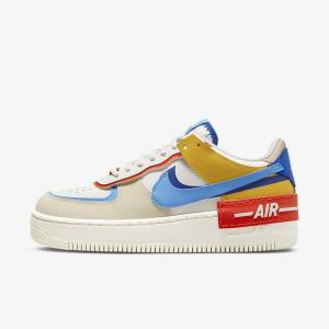 Zapatillas Nike Air Force 1 Shadow Mujer Azul Real Naranjas Azules | NK087BEM