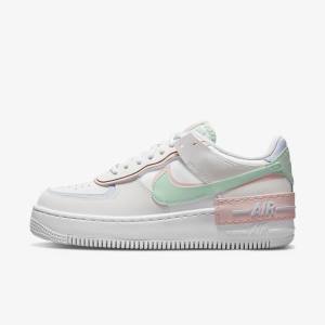 Zapatillas Nike Air Force 1 Shadow Mujer Blancas Verde Menta Gris | NK650JQM