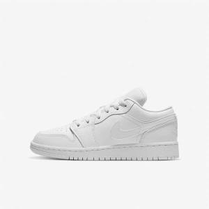 Zapatillas Nike Air Jordan 1 Low Older Niños Blancas | NK318NUB