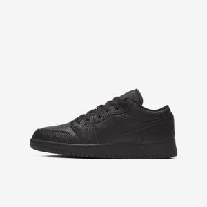 Zapatillas Nike Air Jordan 1 Low Older Niños Negras | NK827BTV