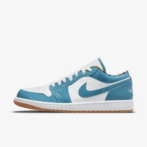 Zapatillas Nike Air Jordan 1 Low SE Hombre Turquesa Blancas Azul Marino Turquesa | NK374NWP