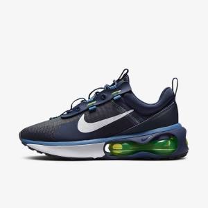 Zapatillas Nike Air Max 2021 Hombre Obsidian Verde Claro Azules Blancas | NK189CUS