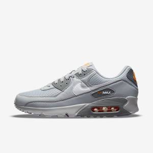 Zapatillas Nike Air Max 90 Hombre Gris Blancas | NK248XYL